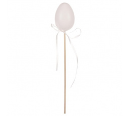 Vajíčka plastová - zápich, bílá barva, cena za balení (6 ks)