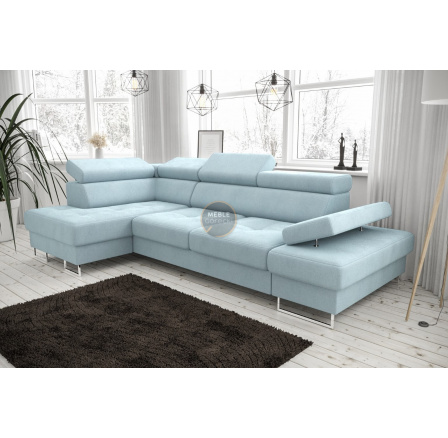 Rohová sedací souprava GALAXY MINI 170x280 - modrá, levá