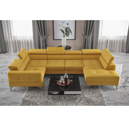 Rohová sedací souprava TOSCANIA MAX I 170x350x185 cm - žlutá , levá Rohová sedací souprava TOSCANIA MAX I 170x350x185 cm - žlutá , levá
