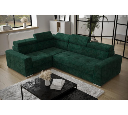 Rohová sedací souprava s funkcí spaní MARGO II 270X197 - zelená , levá