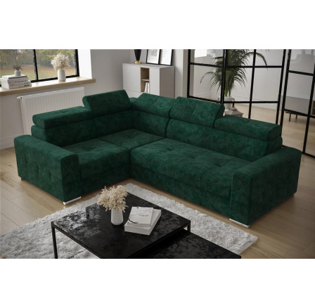 Rohová sedací souprava s funkcí spaní MARGO II 270X197 - zelená , levá Rohová sedací souprava s funkcí spaní MARGO II 270X197 - zelená , levá