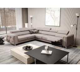 Rohová sedací souprava s funkcí , relax ORION I 325x255 cm - levá, béžová