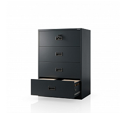 Kovová kartotéková skříň antracitová: SARAN XL V4, 900 x 1320 x 600 mm