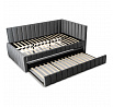 Postel 120x200 VILLEMO Šedá Sametová