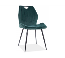 Jídelní židle ARCO VELVET, zelený Bluvel 78/černý mat