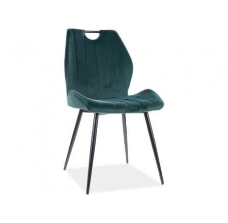 Jídelní židle ARCO VELVET, zelený Bluvel 78/černý mat