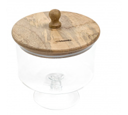 Platter WOOD COLONY sklo na noze M 18x16 cm 886732