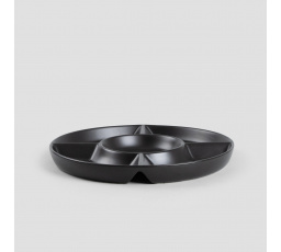 Platter NELSON kulatý matný černý 33 cm 737602