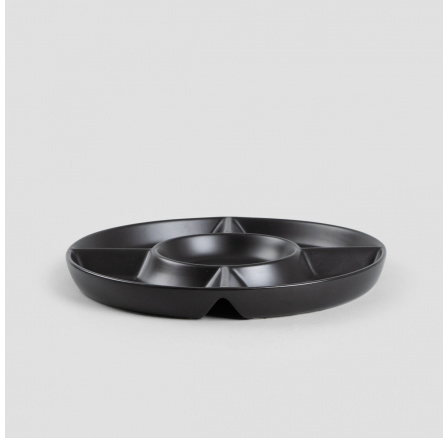 Platter NELSON kulatý matný černý 33 cm 737602