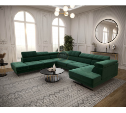 Rohová sedací souprava EMPORIO MAX II 300X350X180 - zelená , levá