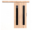 Posuvné dveře na stěnu HERS 76 Sonoma+Black Lacobel