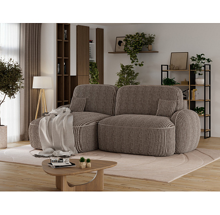 Tesalia corner sofa with sleeping function and storage compartment, beige velvet, left-hand side Modullo 20 197x115 Left 1 Tesalia corner sofa with sleeping function and storage compartment, beige velvet, left-hand side Modullo 20 197x115 Left 1