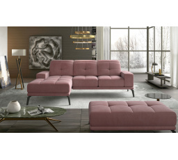 Narożnik Torrense + Puf Mat Velvet 63 140x215 Levý