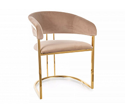 Jídelní židle TULIPE VELVET, Béžový Bluvel 28/Zlatá