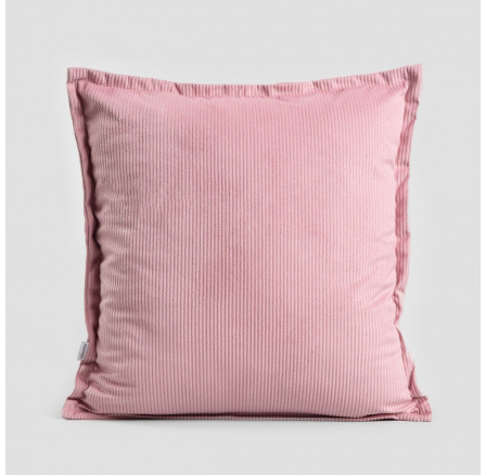 Povlak na polštář NANTU sametová imitace manšestru růžová 45x45 cm 736148