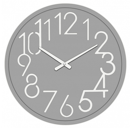 Hodiny nástěnné - pr. 60 cm, MDF, světle šedé Hodiny nástěnné - pr. 60 cm, MDF, světle šedé