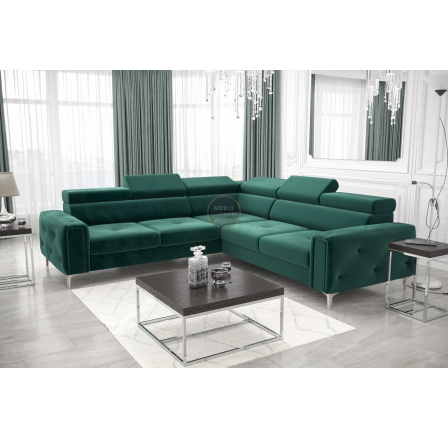 Rohová sedací souprava ORION I s funkcí spaní 255×255 cm - zelená , levá Rohová sedací souprava ORION I s funkcí spaní 255×255 cm - zelená , levá