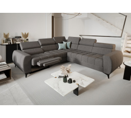 Rohová sedací souprava PORTO II , relax 255X258 cm - šedá , levá