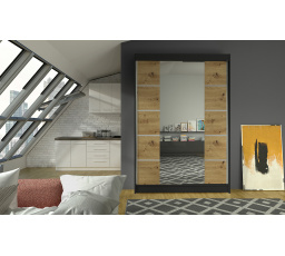 Skříň Linora IV 120 černá/artisan