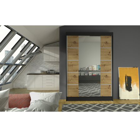 Skříň Linora IV 120 černá/artisan