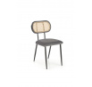 Jídelní židle K503, Šedá/Ratan/Černá