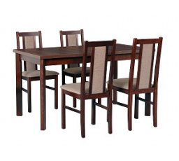 Jídelní set MILÉNIUM 2, stůl + 4 židle, ořech
