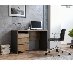 Psací stůl B-005, dub wotan/antracit