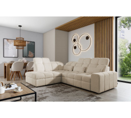 Rohová sedačka Magnelio L s elektricky vysouvatelným sedákem / funkce spaní / Catch Me 02 / levá strana