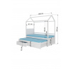 Postel domek s matracemi JONASZEK 200x90 Buk