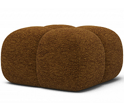 Čalouněný puf Covio, hnědý ženyl Kendell 22 85x52