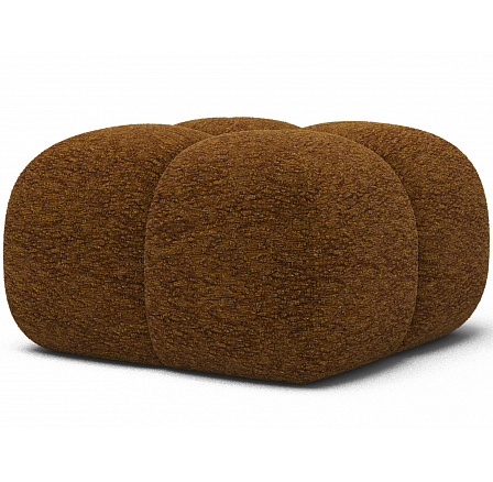 Čalouněný puf Covio, hnědý ženyl Kendell 22 85x52 Čalouněný puf Covio, hnědý ženyl Kendell 22 85x52