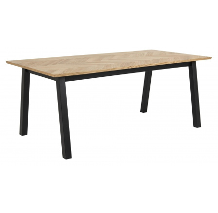 Stůl Brighton dub/černý 180x95