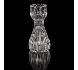 Svícen skleněný - 10,5 cm, na kónickou svíčku, čirý