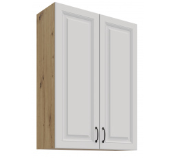 Horní skřínka STELLO - 80 G-108 2F, Dub Artisan/Bílý mat